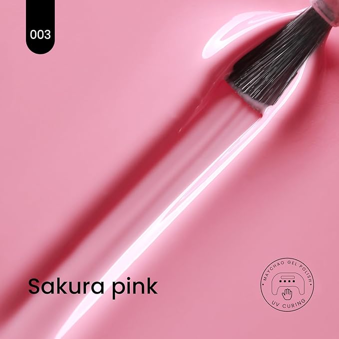 MAYCHAO 15ML Gel Nail Polish 1Pc Gel Polish Soak Off UV LED Nail Polish Nail Art Starter Manicure Salon DIY at Home, 0.5 OZ Pink