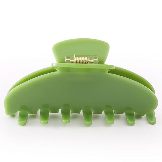 Big Hair Claw Clips for Thick Hair, Tortoise Shell Nonslip Large Green Hair Clips, Celluloid Butterfly Jaw Clips, Strong Hold for Women