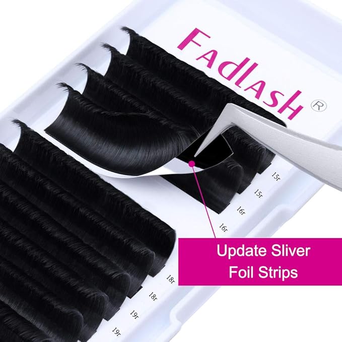 FADLASH Easy Fan Lash Extensions Volume Eyelash Extensions Mixed Tray 3D 4D 5D 6D 7D 10D Lash Extensions 0.07 Soft Self Fanning Volume Lashes Supplies Blooming Lashes (0.07-D, Mix 15-20mm)