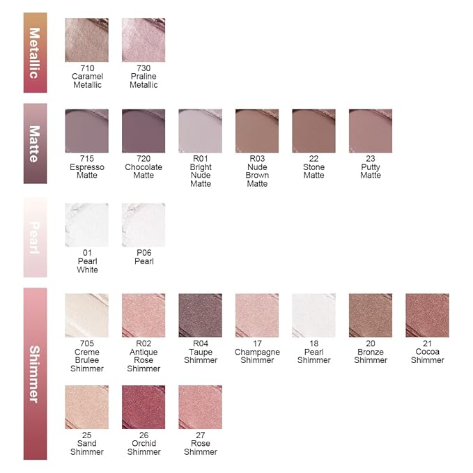 evpct Matte Nude Brown Single Cream Eye Shadow Palette Pot Makeup for Older Women, Highly Pigmented Monochrome Cream to Powder Eyeshadow Palette Matte Liquid eyeshadow, Natural Waterproof Blendable