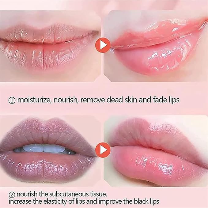 Fruit Lip Mask Set with Honey & Vitamin E, Moisturizing Overnight Treatment, Effective Reduces Lip Lines Prevention Dry and Cracked (6 Flavors)