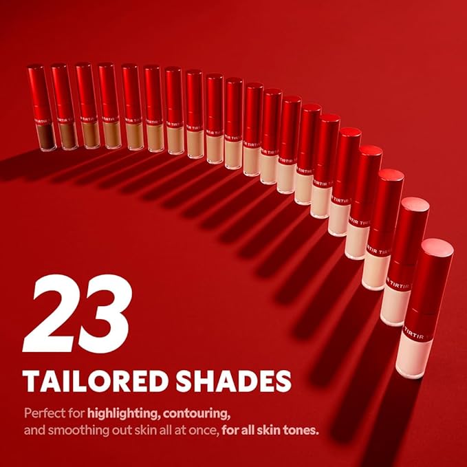 TIRTIR Glide&Hide Blurring Concealer - Creamy texture, Conceals dark circles and wrinkles, Dual formula (liquid tip & balm stick), Long-lasting wear, Korean Makeup, #7.5W, 0.28 Oz