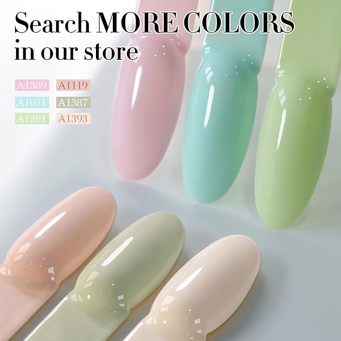 Double Rhythm Gel Polish 15ML Jelly Sheer Pastel Light Milky Color Pearl White Bottle 1 PC 0.5 OZ Full Size Nail Art Salon at Home (Gray White-D1387)