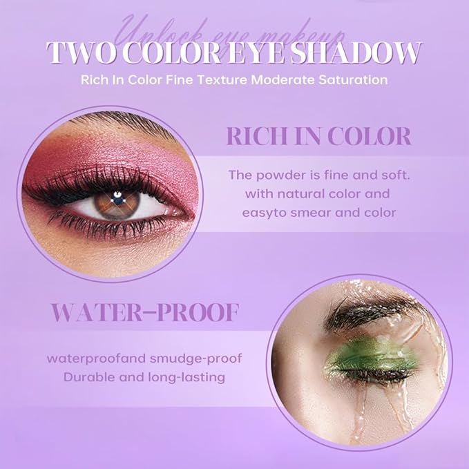 Shimmer Metallic Eyeshadow Palette – Copper Rose & Magenta Pink, High Pigment Long-Lasting Blendable Glitter Eye Shadow for Daily Makeup, Soft Glam, Date Looks & Romantic Pink Rose Eye Makeup
