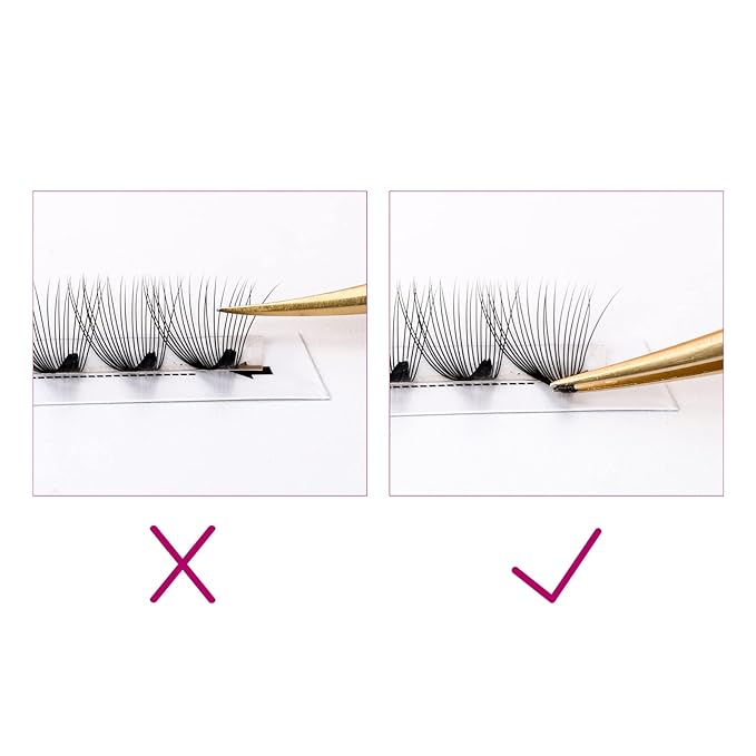 Lash Extension C CC D DD Curl Premade Fans Eyelash Extensions Pointy Base Volume Lash Extensions Pre Made Volume Lashes Long Stem Premade Lash Extensions Fans (20D-0.07C, 12mm)