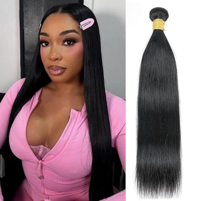 One Bundle Human Hair Straight 20 Inch 12A Straight Bundles Human Hair 100% Unprocessed Virgin Human Hair Weave Bundle Double Weft Deals Human Hair Extensions