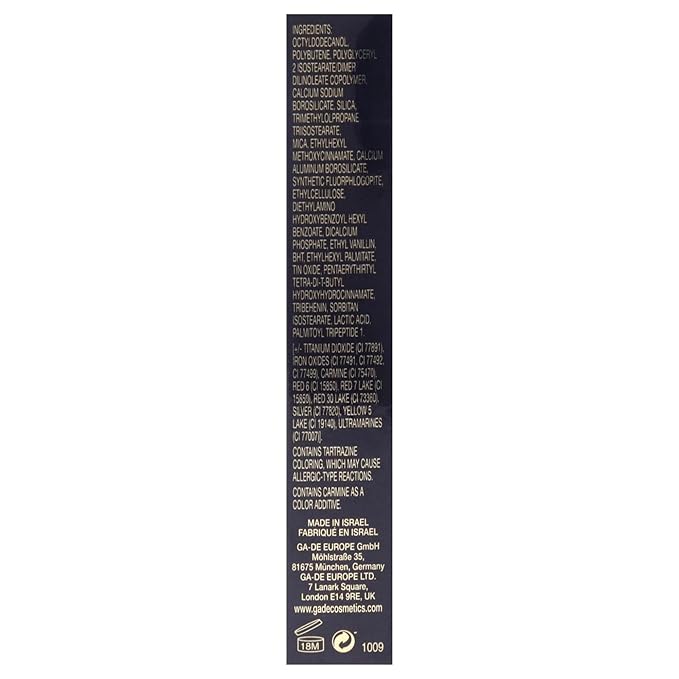 GA-DE Crystal Lights Lip Gloss, 520 - Enriched with Light-Reflecting Crystal Pearls - Smooth Silky, Rich Color - Moisturizes and Adds Shine - 0.2 oz