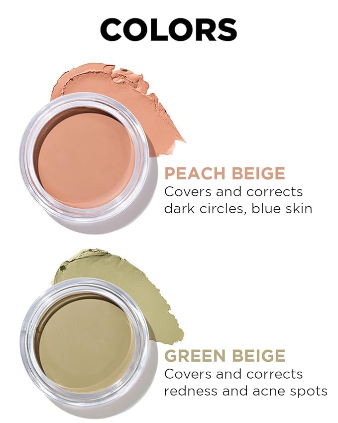THESAEM Cover Perfection Pot Concealer 0.14oz - Green Beige Color Corrector for Redness & Blemishes - Single Pot Intensive Coverage Balm for Acne, Rosacea & Skin Troubles - Korean Makeup