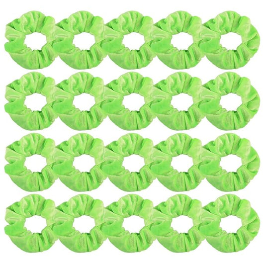 Didder 20 Pcs Hair Scrunchies Solid color Soft Scrunchies Hair Ties Green Velvet Scrunchy Elastics Bobbles Ropes Scrunchie Hair Bands for Women Girls
