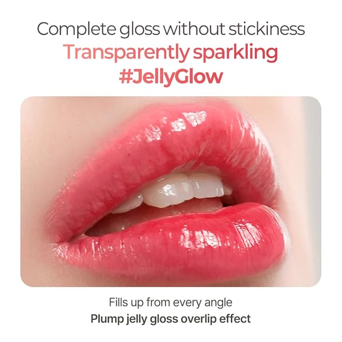Berrisom Jelly Tattoo Tint, Long Lasting Korean Lip Stain with Jelly Texture, Transfer-Resistant Color, 3.8g / 0.13oz, 4 Shades (Appleberry)