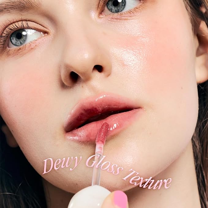 dasique Pure Water Lip Gloss #05 Caramel Drizzle 0.09 oz | Variety of Colors | Dewy Gloss | Buildable Gloss Tesxture | Non-Sticky | K-beauty