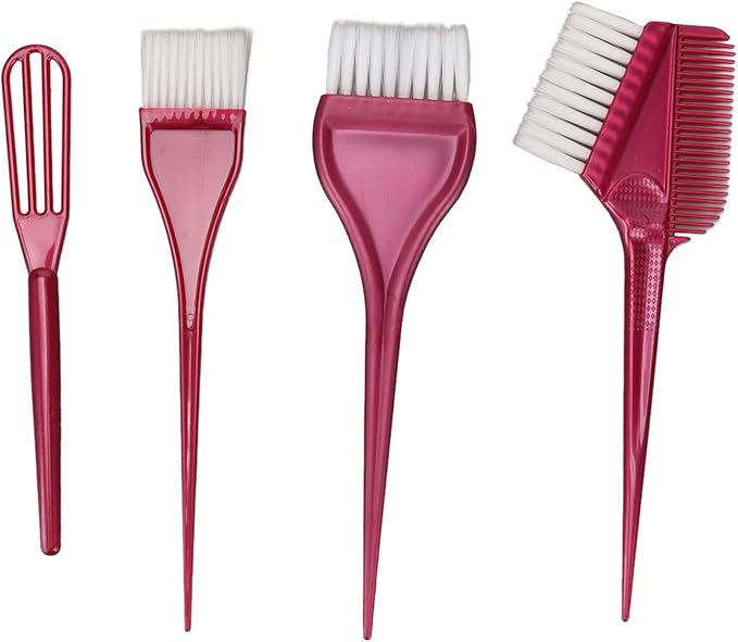 ZJchao Hair Bleach Kit, 5pcs NonSlip with Stirrer Hair Dye Coloring Kit Nylon Fiber Brushes And Mixing Bowl for Professional Dyeing And Styling