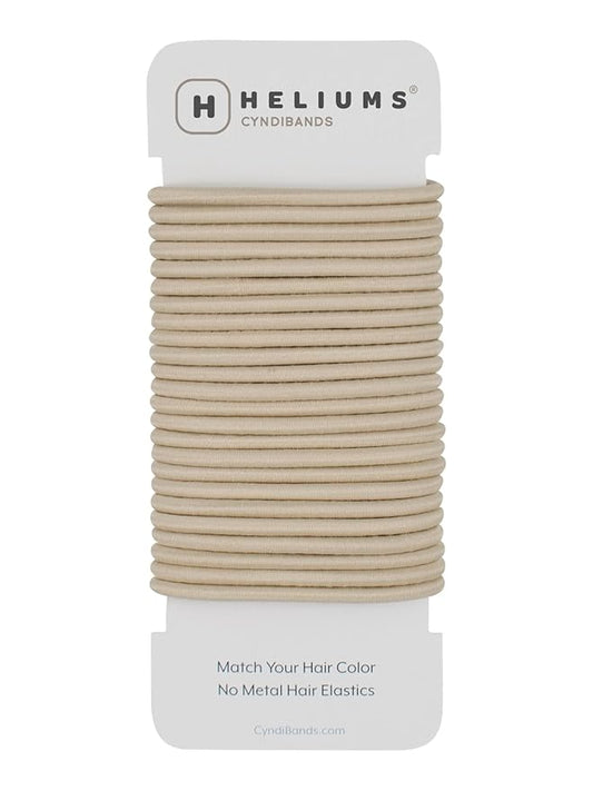 Cyndibands Elastic Hair Ties – Light Blonde - No Damage 4mm Ponytail Holders for Women & Kids, 24-Pack Hair Elastics in Neutral Colors