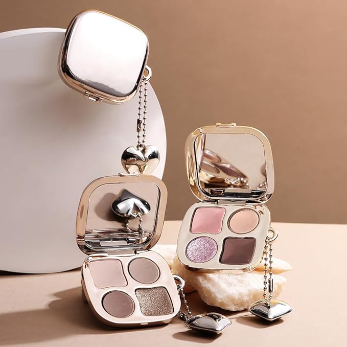 Eyeshadow Palette Multi-Finish , Matte Shimmer Metallic Eye Brightening Palette with Silky Smooth Powder, Fine Shimmer Duochrome Sparkle, Long-Lasting Blendable Shadows for Aegyo-Sal Highlight-6#