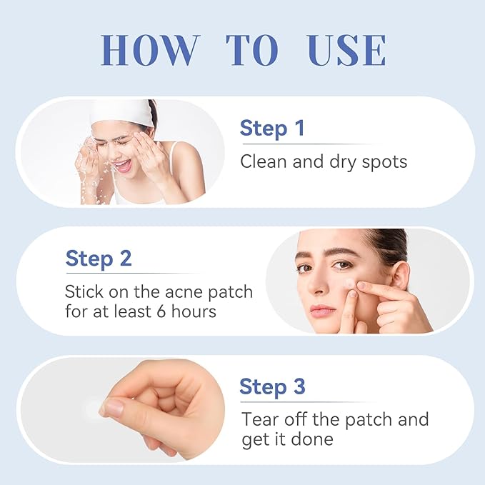 OmaDoto Invisible Pimple Patches for Face - （12mm | 72 Count | 6 Sheets） - Ultra-Thin Hydrocolloid Blemish Cover, Discreet Zit Stickers for Day & Night, Face Patches for Teens and Adults