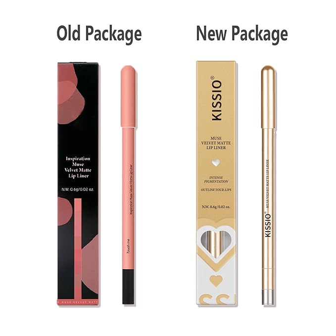 KISSIO Lip Liner,Creamy Lip Pencil,Long Lasting Lip Liner with Sharpener,Matte Finish,Smooth and Soft,Non-Dry,Easy to Use,Cruelty free,Untamable