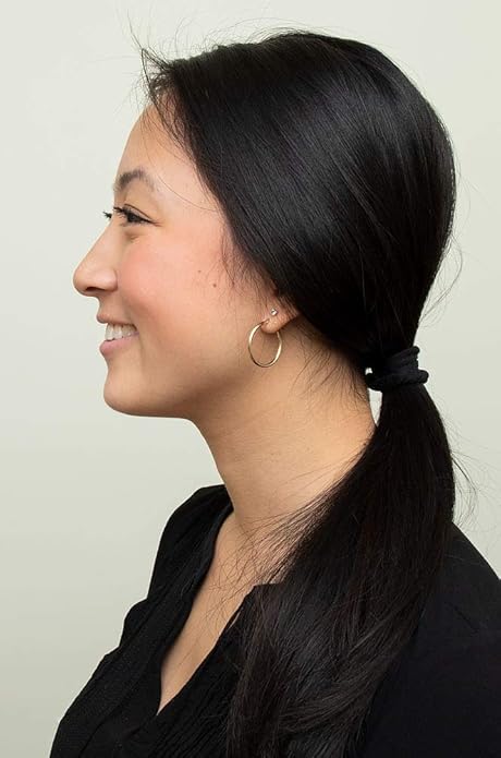 14K Gold Classic Real Hoop Earrings, (2mm Tube)