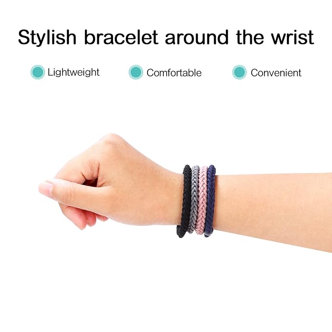 12 pcs Assorted Elastic Hair Ties, No-Metal Gentle Secure Hold Ponytail Holders, No Damage or Snagging Braided Hair Bands, Perfect for Girls and Women with Thick or Curly Hair (Multicolor 17)