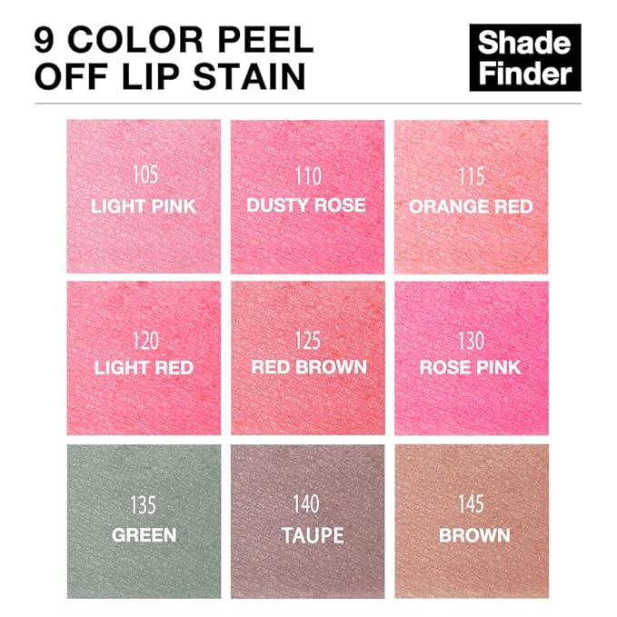 evpct Rose Pink Lip Stains Peel off, Peel off Lip Liner Tattoo Lip Stain Tint Gloss Marker Makeup, Long Lasting Waterproof 24 Hours Matte Finish Transfer-proof Pigmented Color Stay Lipsticks, 130#