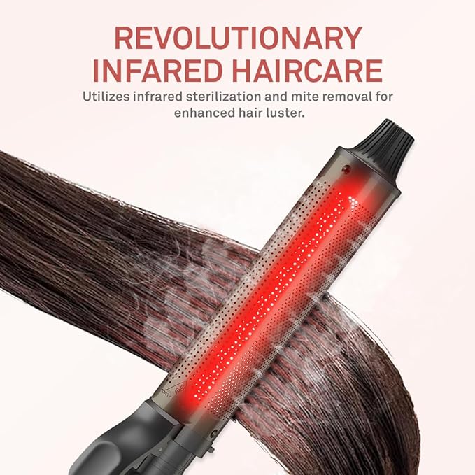 Caliber Lumina Heat Professional Infrared Curling Iron with Digital Temperature Control, 3 Sizes (1-1/4 (32mm))