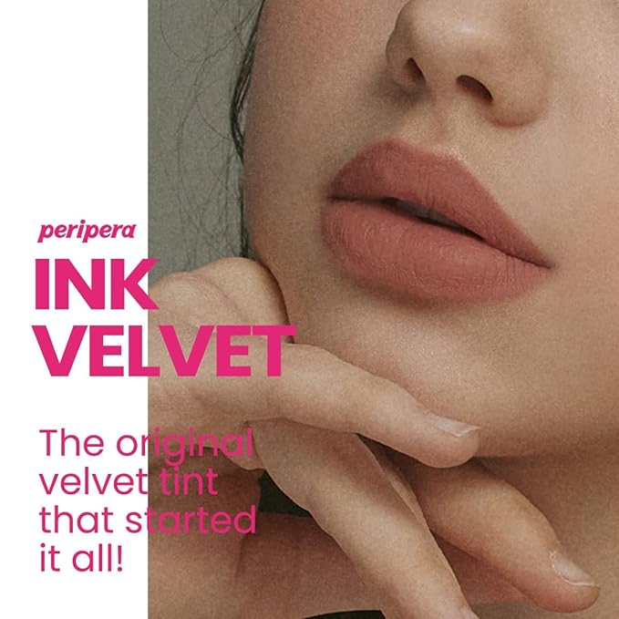 Peripera Ink the Velvet Lip Tint - High Pigment Color, Longwear, Weightless, Gluten-Free, Paraben-Free (030 CLASSIC NUDE)
