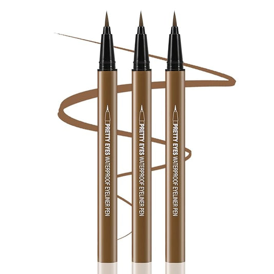 Boobeen 3pcs Liquid Eyeliner Pen, Matte Eye Liner with Precision Tip, Long Lasting Eyeliner Pencil for Bold Eye Makeup, Glides on Smoothly