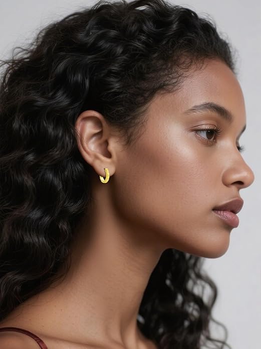 14K Gold Hoop Earrings for Women Hypoallergenic Lightweight Gold Huggie Hoop Earring Jewelry Gift