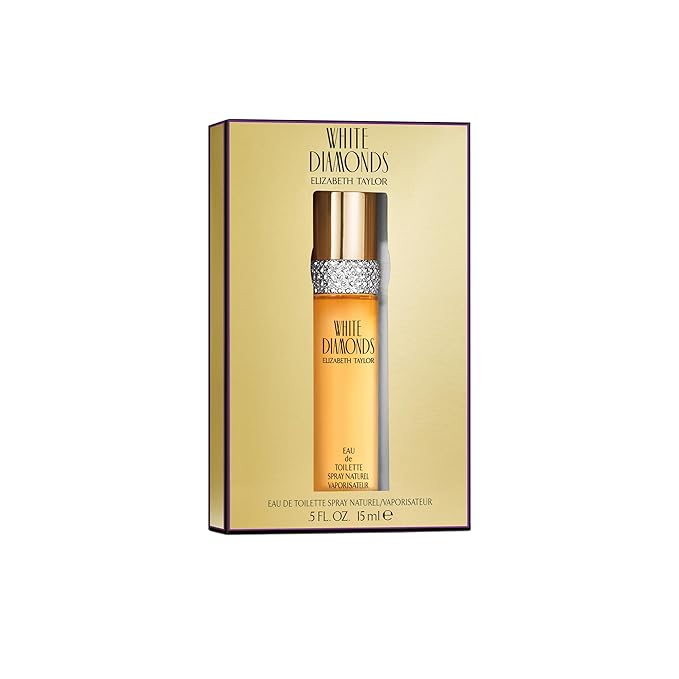 Elizabeth Taylor White Diamonds Women's Perfume, Long-Lasting Floral Fragrance, Eau de Toilette EDT Spray, Stocking Stuffer for Women, 0.5 fl oz