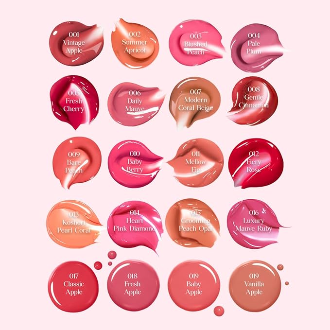 CLIO CRYSTAL GLAM TINT (017 CLASSIC APPLE), Glossy Finish, Lightweight, Weightless, Buildable, Glass-Like, Smoothing, Long-Lasting, Vivid, Transparent, Shiny, Moisturizing Lip Stain, Korean Lip Tint