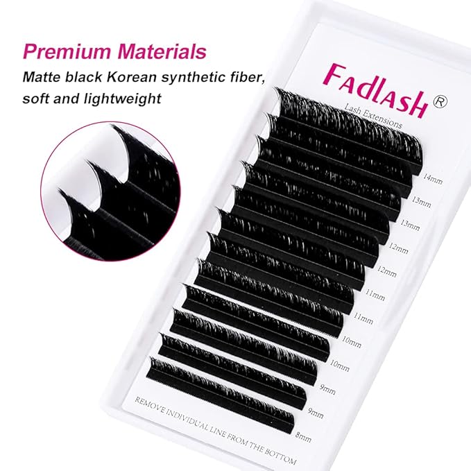 Eyelash Extensions L Curl 0.07 Easy Blooming Lash Extension Matte Rapid Volume Lash Extensions Flowering Easy Fan Volume Lashes (0.07-L, 8-14 Mixed)