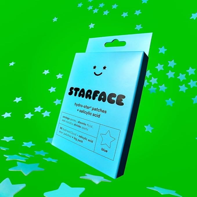Starface Hydro-Star + Salicylic Acid BIG PACK, Hydrocolloid Patches With Salicylic Acid, Helps Visibly Shrink and Soothe Spots, Cute Star Shape (96 Count)