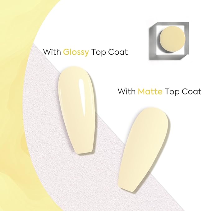 VENALISA Yellow Gel Nail Polish 1 Pcs Pastel Yellow Color Gel Polish UV Soak Off DIY at Home Manicure Salon Nail Art For Girls Women