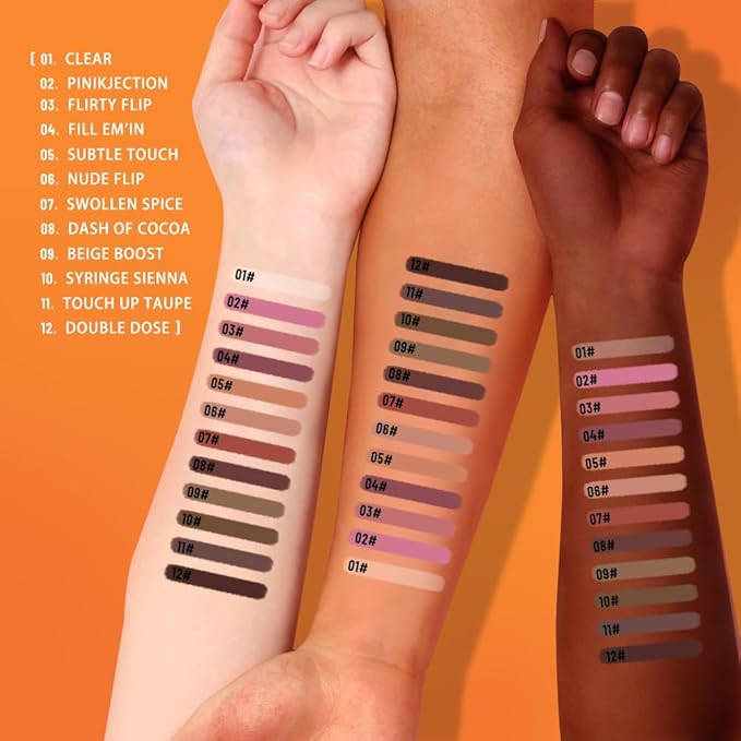 Matte Lip Liner Pencil for Shaping Lips, Retractable Creamy Brown Crayon LipLiner Pencil, Long Lasting Waterproof Lipstick Lip Liner Makeup, Vegan Beauty 03#