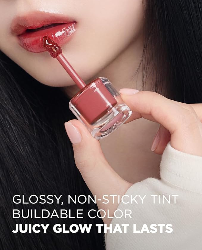 EITHER& Dewy Syrup Tint 04 – Hip Seoul | Vibrant & Fresh Color Lip Tint, All-Day Juicy Glow, Smudge-Proof, Hydrating, Long-Lasting, Non-Sticky Formula (4.3g)