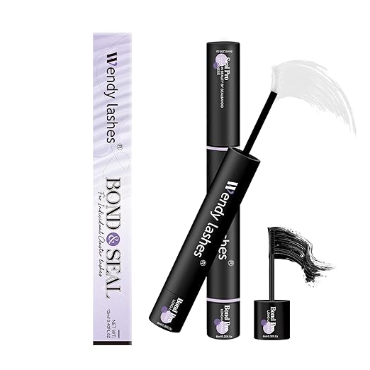 Wendy Upgraded Lash Cluster Glue: Lash Bond and Seal Pro Waterproof, Strong & Flexible Hold, Long-Lasting 72H, Gentle Low Odor, Quick-Dry, Eyelash Glue Bond Pro+Seal Pro（6ml+6ml）