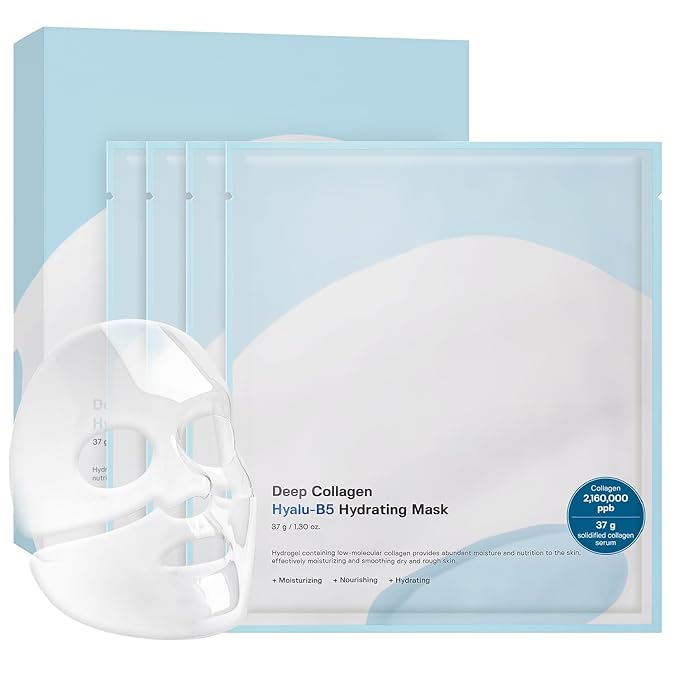 SUNGBOON EDITOR Deep Collagen Hyalu-B5 Overnight Mask |Hydrating Mask for Wrinkle Care&Barrier Repair |2,160,000PPB Collagen+Hyaluronic Acid+Panthenol |Korean Skincare,4ea