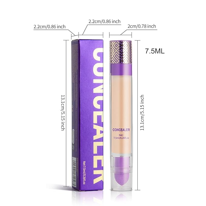 Concealer Makeup - Concealer Stick, Full Coverage with Creamy Finish Concealer Stick | Moisturizing Concealer Stick, Brighter Buildable Color Complexion Makeup Corrector for Men Women Adults