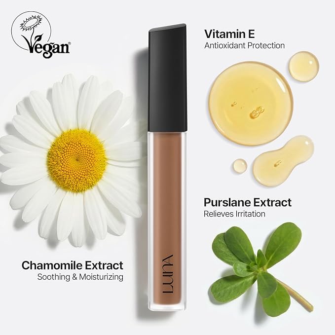 [NEW] AEKYUNGLUNA Long Lasting Tip Concealer 24W | Moisturizing Liquid Type | Full Coverage for Dark Circles, Fine Lines & Redness | Korean Makeup, 0.26 oz