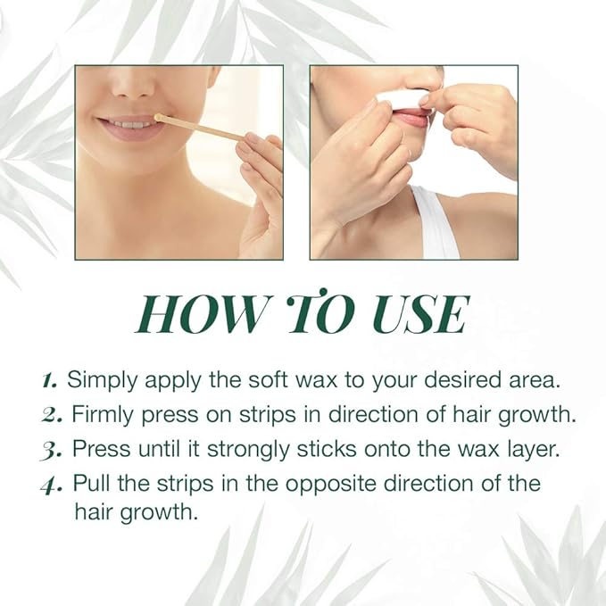 Clean + Easy Small Non Woven Wax Strips – Soft Wax Strips for Face, Upper Lip, Eyebrows & Small Areas, Facial Hair Removal, 100 Count
