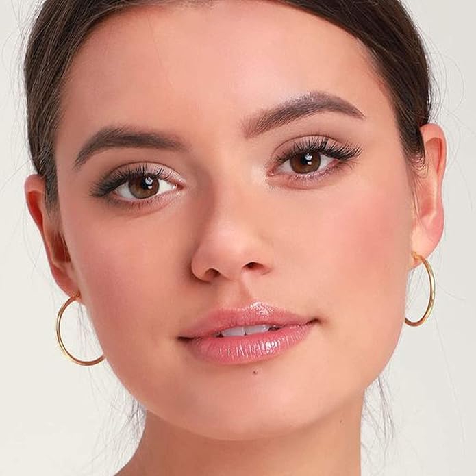 Gacimy Gold Hoop Earrings for Women 14K Real Gold Plated Hoops with 925 Sterling Silver Post