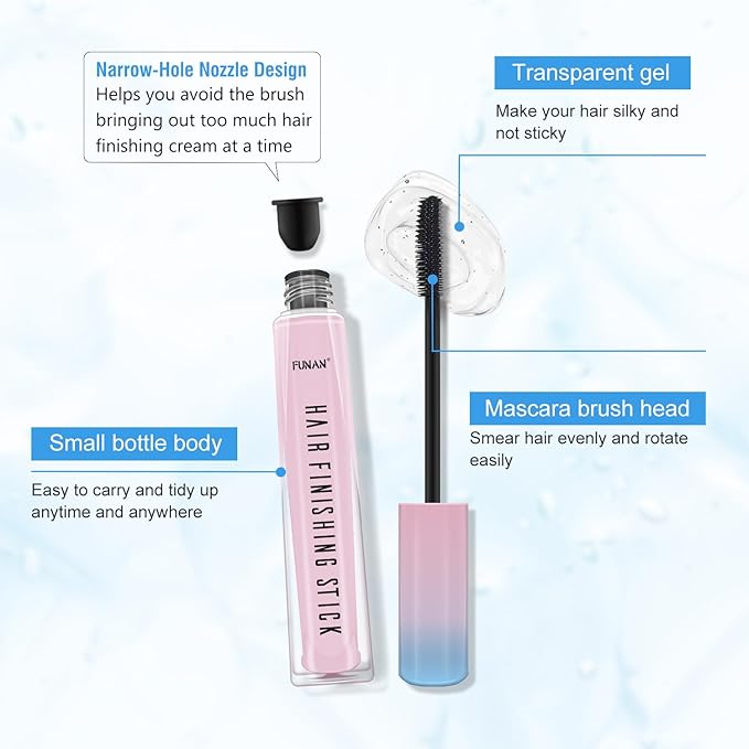 SUOFEIYA Hair Finishing Stick 3 Pack, Flyaway Feel Stick Hair, Small Broken Hairs Finishing Cream, Non-Greasy and Non-Sticky