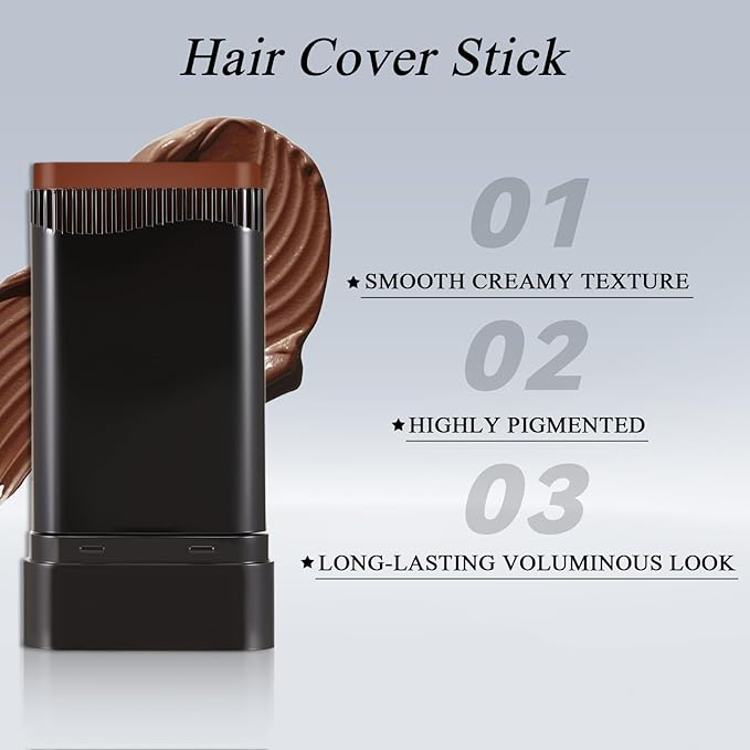 KGAJSGH Beard Touch-Up for Men, Instant Gray Hair Cover Stick, Built-In Comb for Seamless Blending, Cream Concealer, Quick Temporary Cover