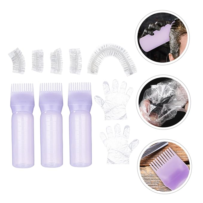 ASAKKURA Professional Hair Coloring Kit Hair Dyeing Tool Applicator Gloves Earmuffs for Home Salon