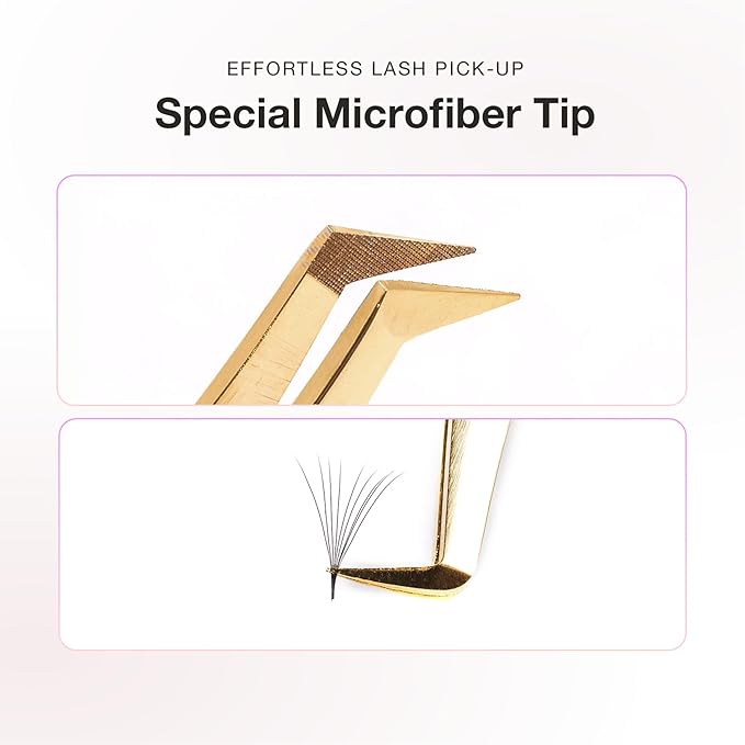 Curacoro Lash Tweezer - Professional & Precision Fiber Tip Grip Lash Tweezers for Eyelash Extensions, Multi Shapes & Purposes Tweezers for Volume, Isolation & Classic Lashes (Silver, Girl Boss)