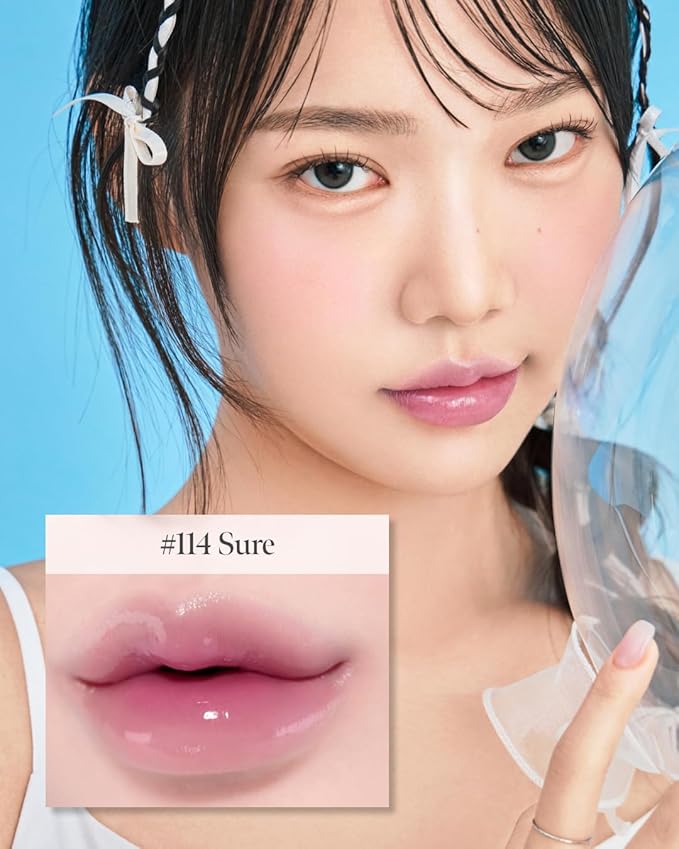 Glow Lock Jelly Tint 114 Sure, Hydrating Water Glow Lip Stain, Non-Sticky Juicy Gloss, Long Lasting Glass Shine & Dewy Finish, Lightweight Moisturizing Lip Care, Korean Makeup