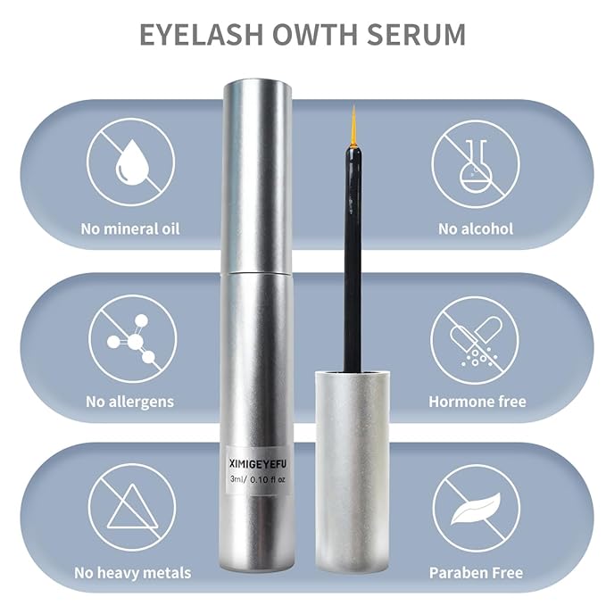 Eyelash Growth Serum for Thicker & Longer Lashes | Prostaglandin-Free, Vegan Formula | Visible Results in 4-6 Weeks | Gentle, Non-Irritating | 5ml Supply