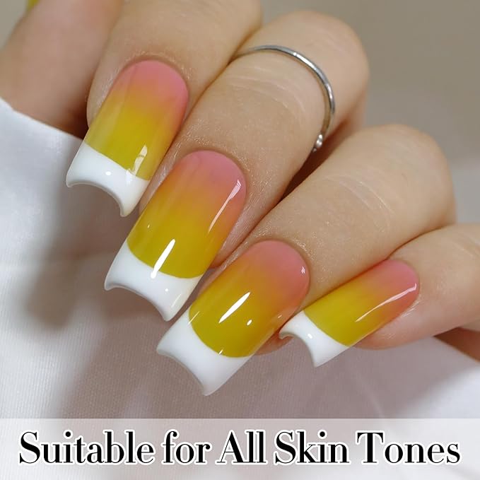 Double Rhythm Gel Polish 15ML Jelly Sheer Pastel Light Milky Color Pearl White Bottle 1 PC 0.5 OZ Full Size Nail Art Salon at Home (Avocado Green-D1461)