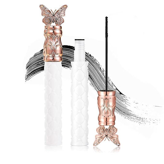 Filterseed Mascara - Fine Brush Black Mascara, Waterproof, Smudge-Proof, Clump-Proof, For Tiny and Lower Eyelashes (2PCS)