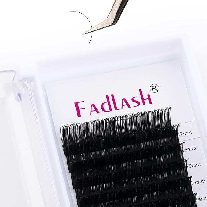 Lash Extensions 9-17mm C Curl Silk Classic Soft Faux Mink Mixed Tray Eyelash Extension Supplies (0.20-C, 9-17mm)
