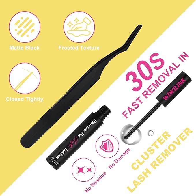 WiWiLINK Manga Lash Clusters Kit 8-14mm Eyelash Clusters DIY Lash Extension Kit Waterproof Anime Lashes Ultra-Thin Band 0.3mm Individual Cluster Eyelash Extensions, California Sunset Short-Kit